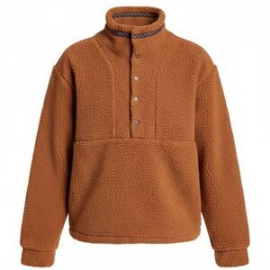 #802. Alpine Design Caramel Latte 1/2 Snap Sherpa Pullover NWT